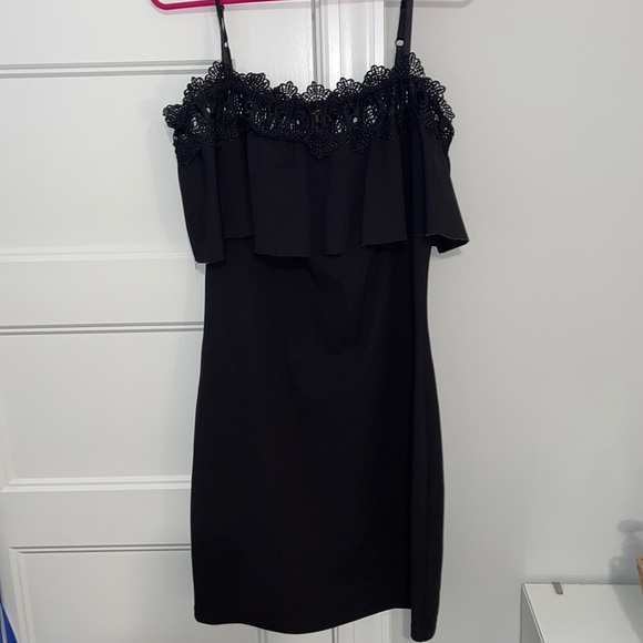by & by Dresses & Skirts - Black Formal Dress with Lace Detailing & Adjustable Straps